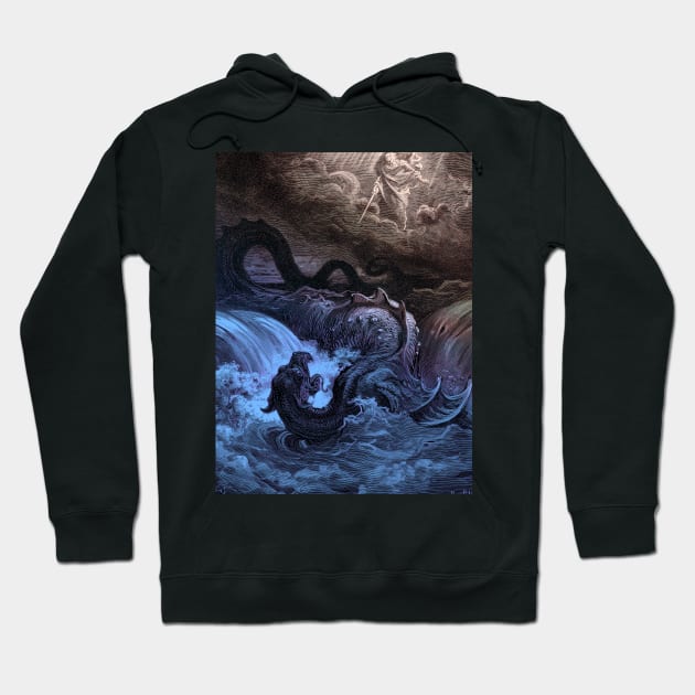 High Resolution Gustave Doré Illustration The Destruction of Leviathan Hoodie by tiokvadrat